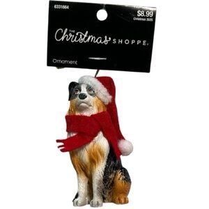 The Christmas Shoppe Australian Shepherd Ornament Pet Dog Ornament New-Black